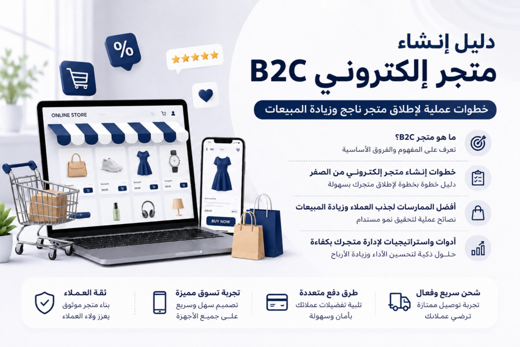 دليل إنشاء متجر الكتروني B2C