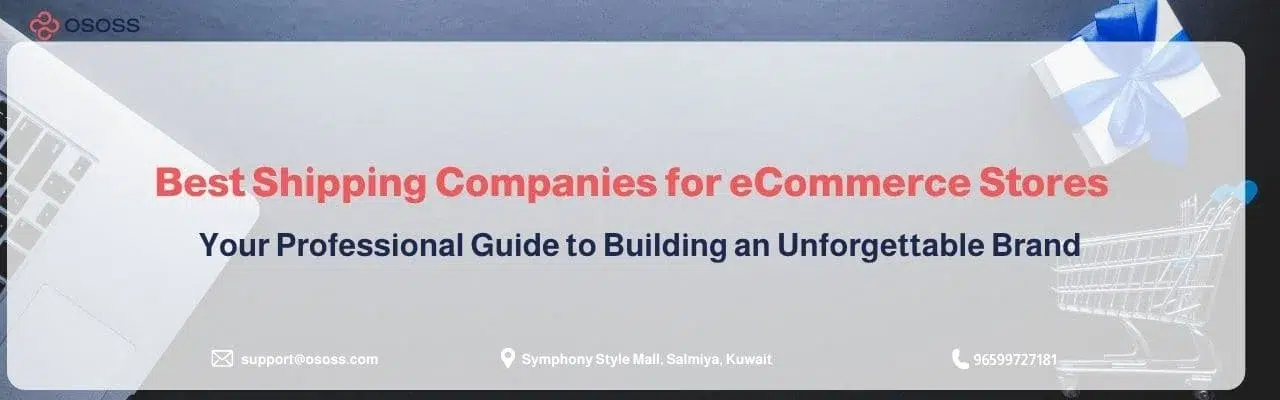 Header banner presenting the guide to Best Shipping Companies for eCommerce Stores, branded by Ososs.