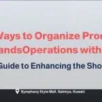 Banner graphic for Organizing Products by Categories and Brands guide presented by ososs with shopping cart and gift elements.