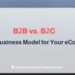 Promotional banner focusing on B2B vs. B2C business models by OSOSS platform.
